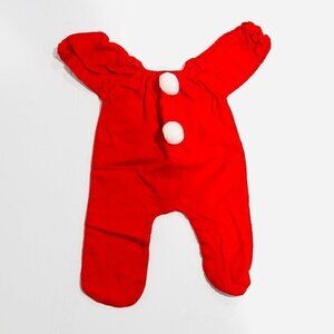 Vintage 80s Preemie Baby Doll Red & White Clown Outfit